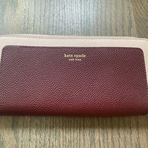 Kate spade pink zip wallet